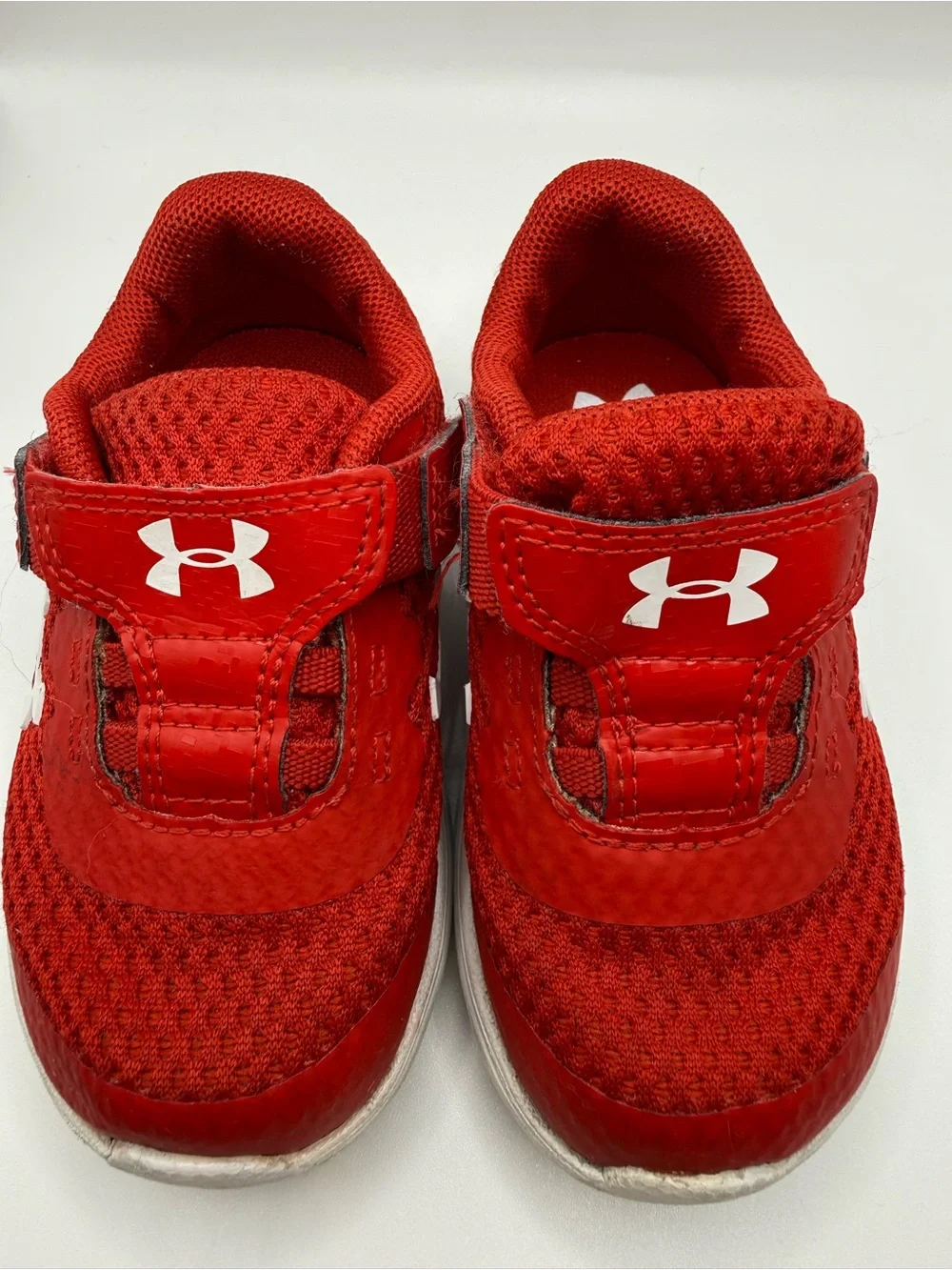 Under Armour Kids Red Hook-and-Loop Athletic Sneakers